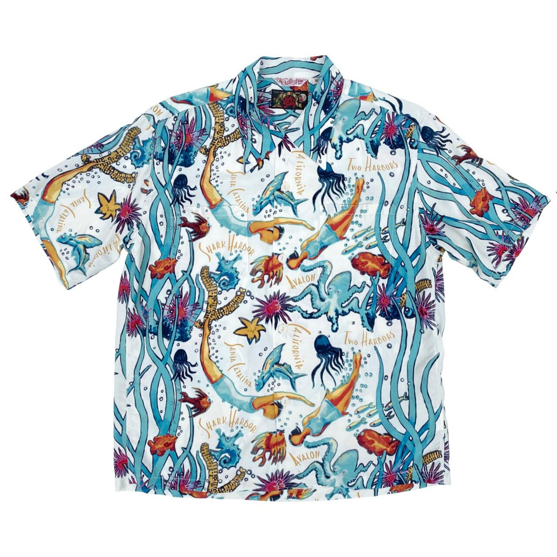 Surf's Up Santa Men's Hawaiian Shirt