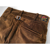 Continental Trousers Rear welt pockets and Adjustable back cinch strap, with vintage NOS metal slide buckles