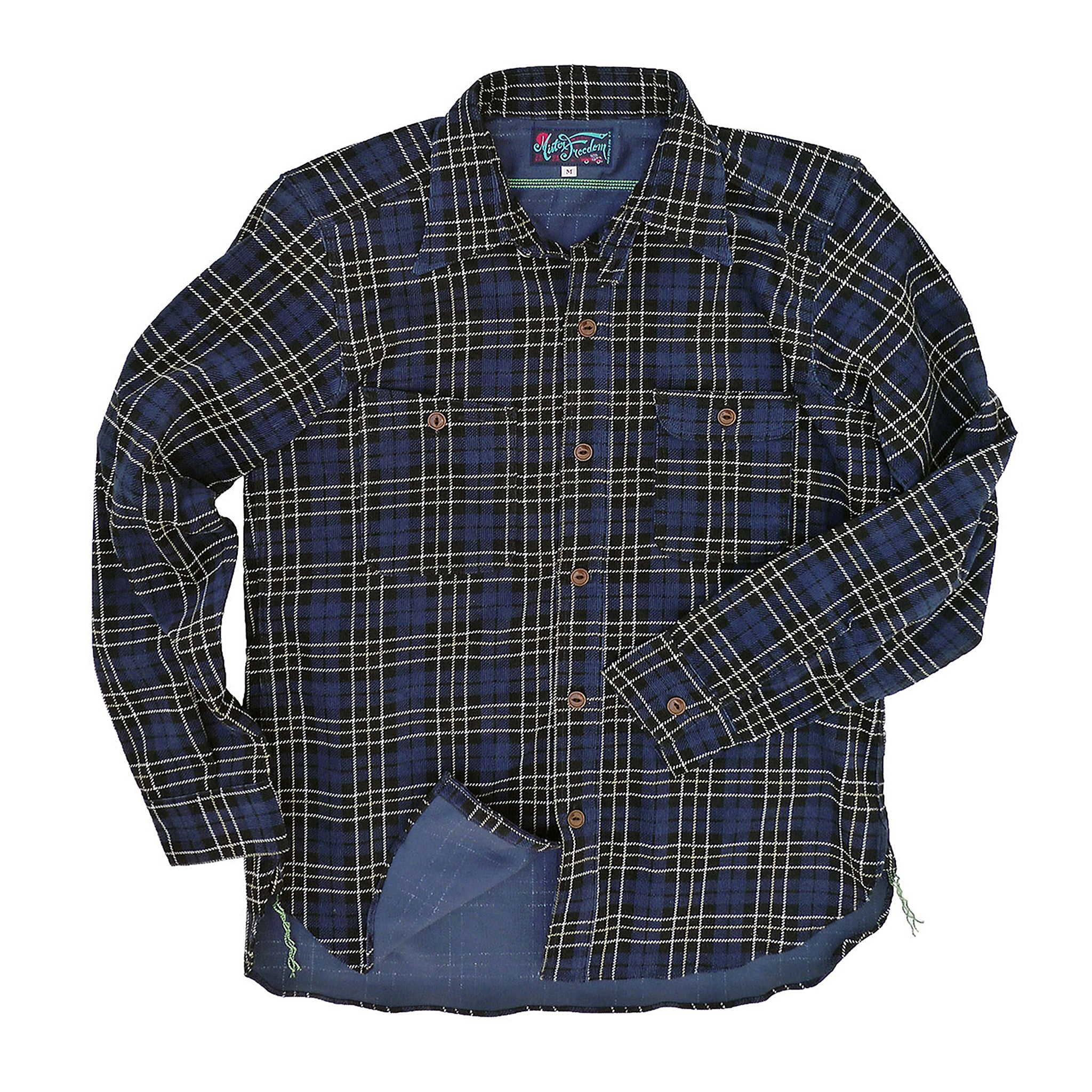 トップス YOKE 25AW Needlepunched Plaid Shirt NAVY Needlepunched Cotton Plaid Shirt | YOKE Official Website