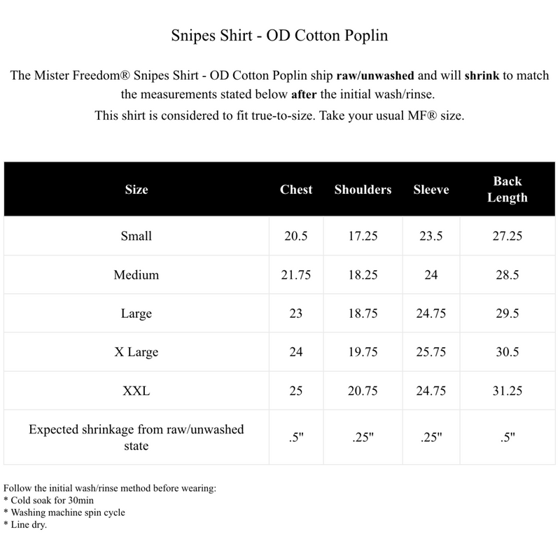 Snipes Shirt - OD Cotton Poplin