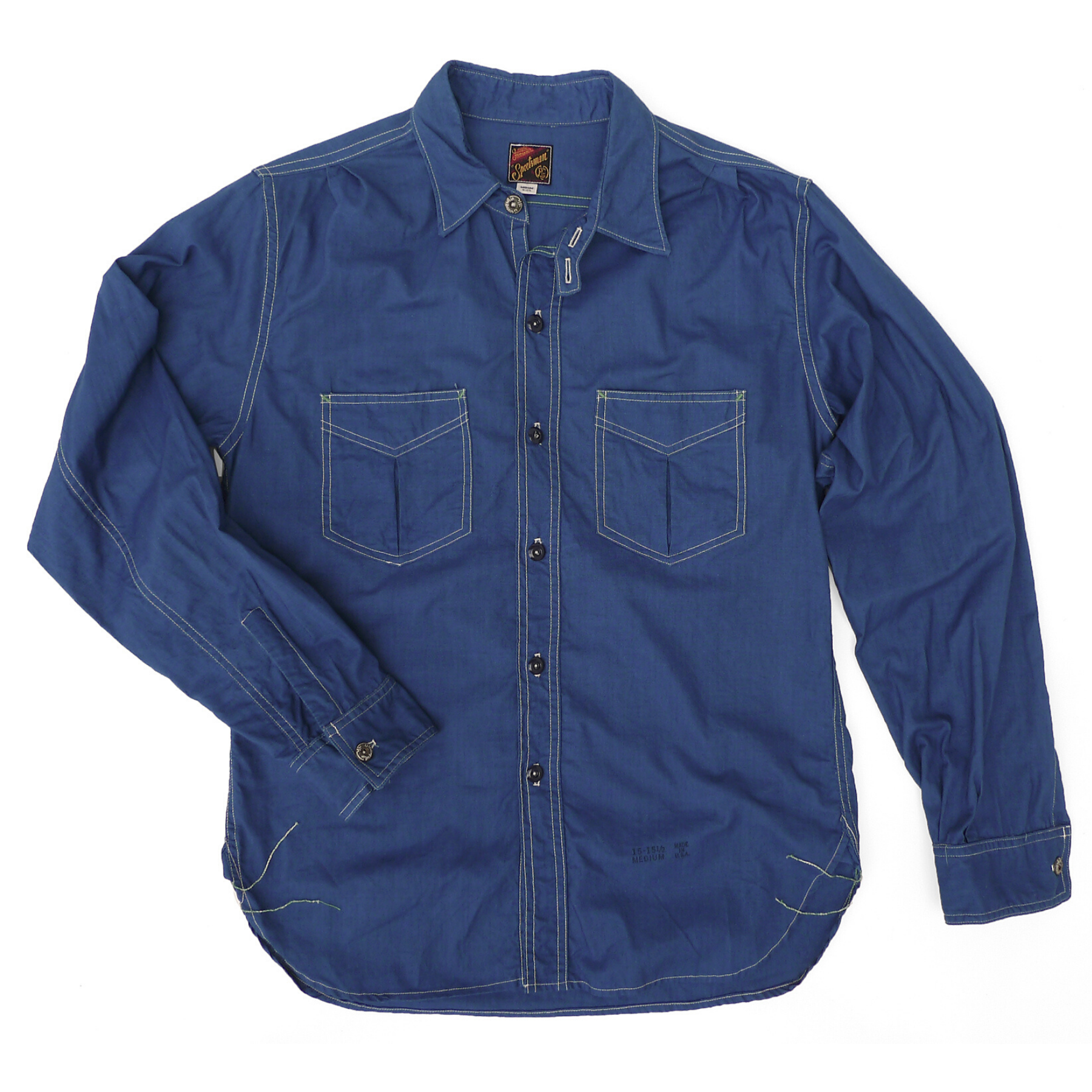Sportsman Shirt - Indigo Popline | Mister Freedom® Sportsman Shirt - Indigo Popline | Mister Freedom®