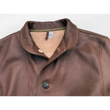Campus Jacket - "Bison" - Brown Veg-Tan Leather