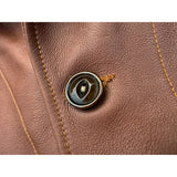 Campus Jacket - "Bison" - Brown Veg-Tan Leather