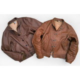 Campus Jacket - "Bison" - Brown Veg-Tan Leather