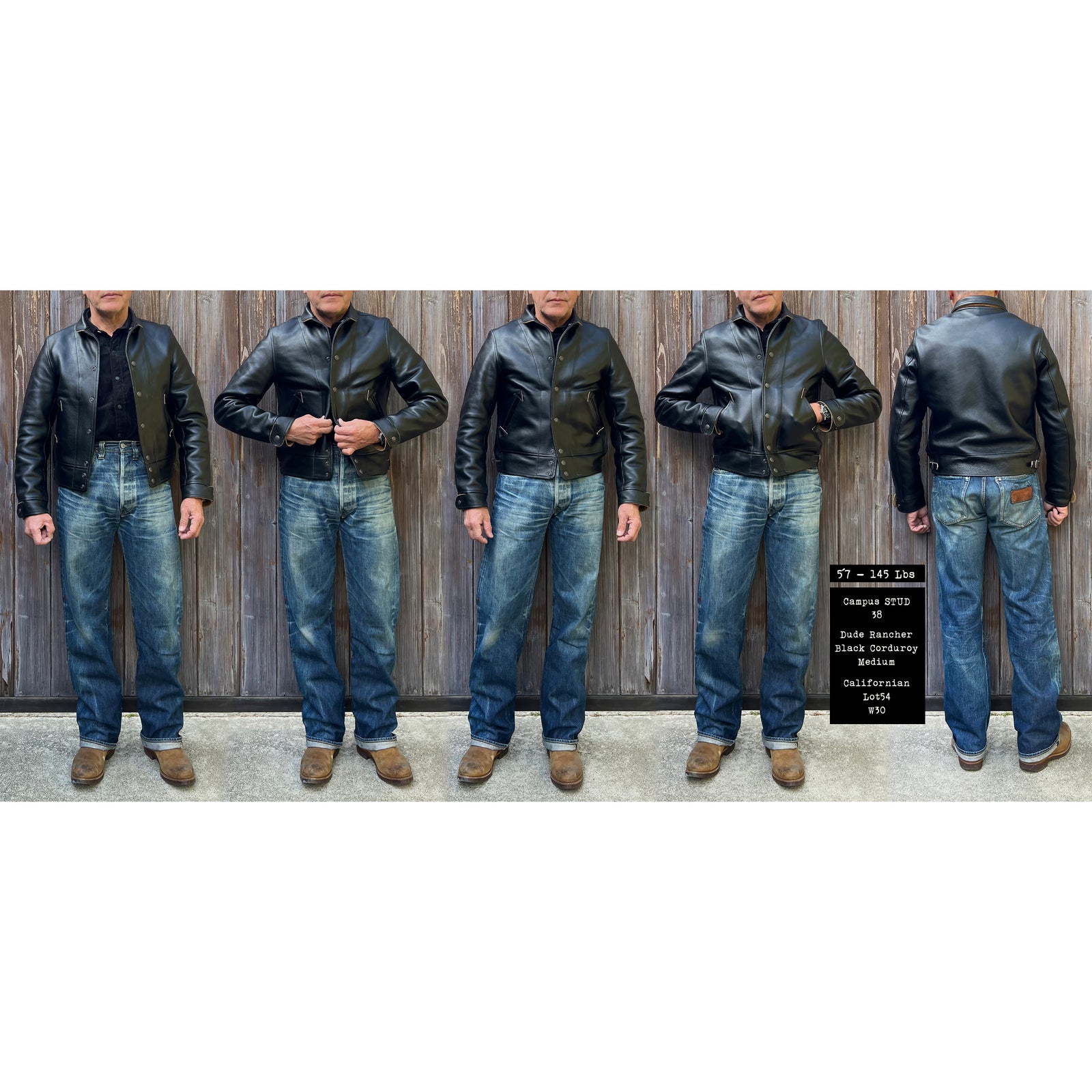 【BLACK】Studs western jkt Campus 