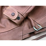 Campus "Stud" Jacket - "Bison" - Brown Veg-Tan Leather