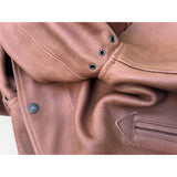 Campus "Stud" Jacket - "Bison" - Brown Veg-Tan Leather