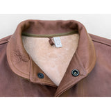 Campus "Stud" Jacket - "Bison" - Brown Veg-Tan Leather