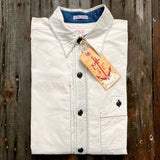 Mister Freedom® Utility Chambray Shirt -  Original “slant” selvedge left chest pocket..