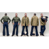 Mister Freedom® - Snipes Shirt - Army Green Shade 44  - Fit image including Barnstormer Jacket, Peacoat "Okinawa" Denim and Joe Greene