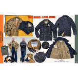 FW2023 Mister Freedom Survival School Lookbook Page - Peacoat "Okinawa" Denim & Barnstormer Coat