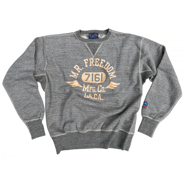 The Medalist Sweatshirt - Heather Grey "MfgCo." Print