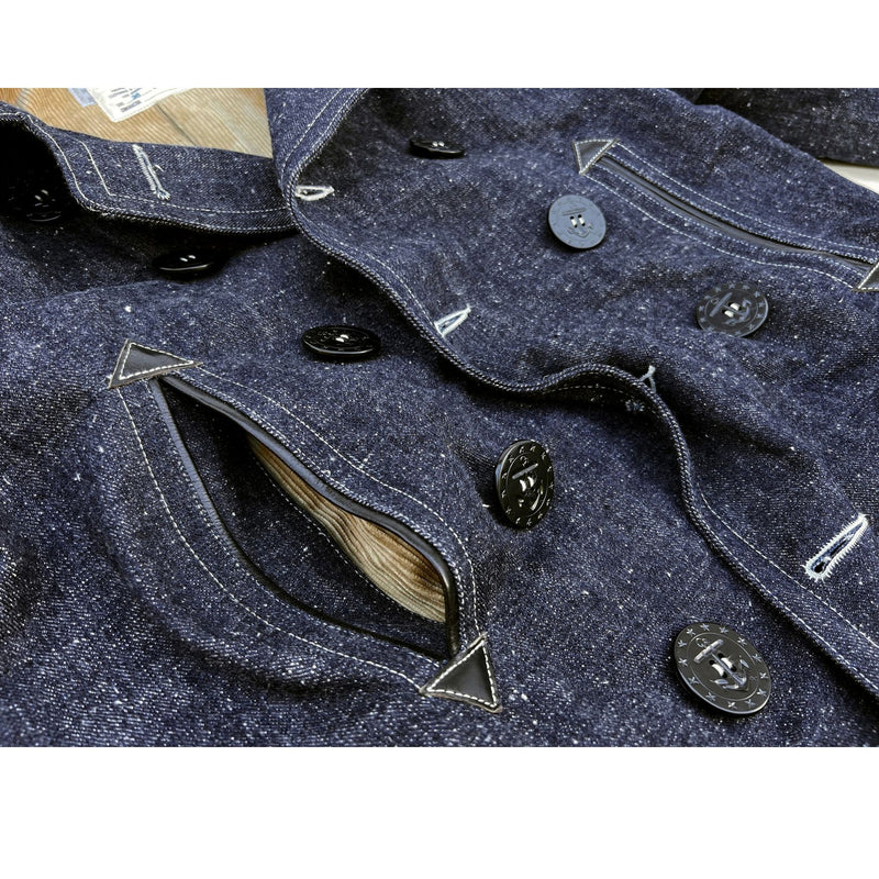 Mister Freedom® x Sugar Cane Peacoat "Okinawa" Denim - 1920s style 13-Star buttons