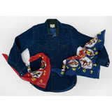 Coming Soon - Ranch Kerchief - "JV" - Navy