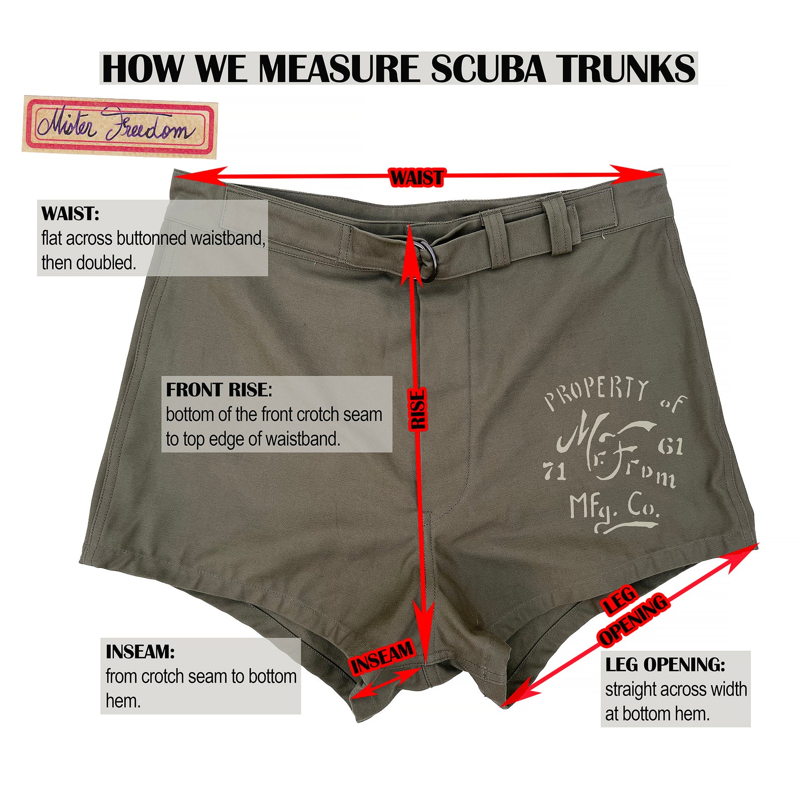 Scuba Trunks - French Lizard | Mister Freedom®