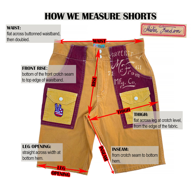 Mister Freedom Guide - How We Measure Shorts