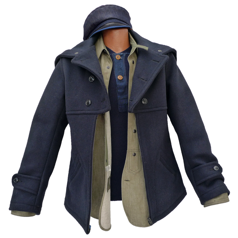 Mister Freedom Hudson Jacket -  An original mfsc pattern, inspired by vintage 1930’s unlined outdoor sportcoats and 1960’s USNA Midshipmen jackets.