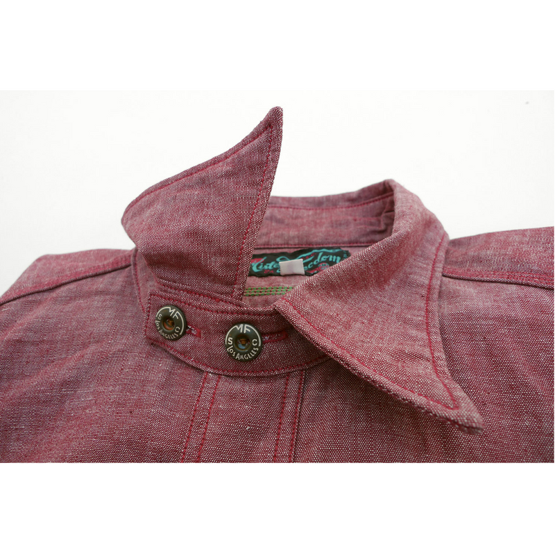 Nixon Shirt - Red Chambray | Mister Freedom® Nixon Shirt - Red Chambray | Mister Freedom®