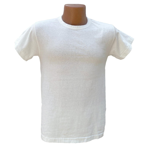 Mister Freedom® SKIVVY T-shirt WHITE, vintage inspired tubular knit jersey tee, available in Small, Medium, Large, X-Large, made in USA