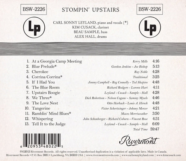 Carl Sonny Leyland & Kim Cusack - "Stompin' Upstairs"