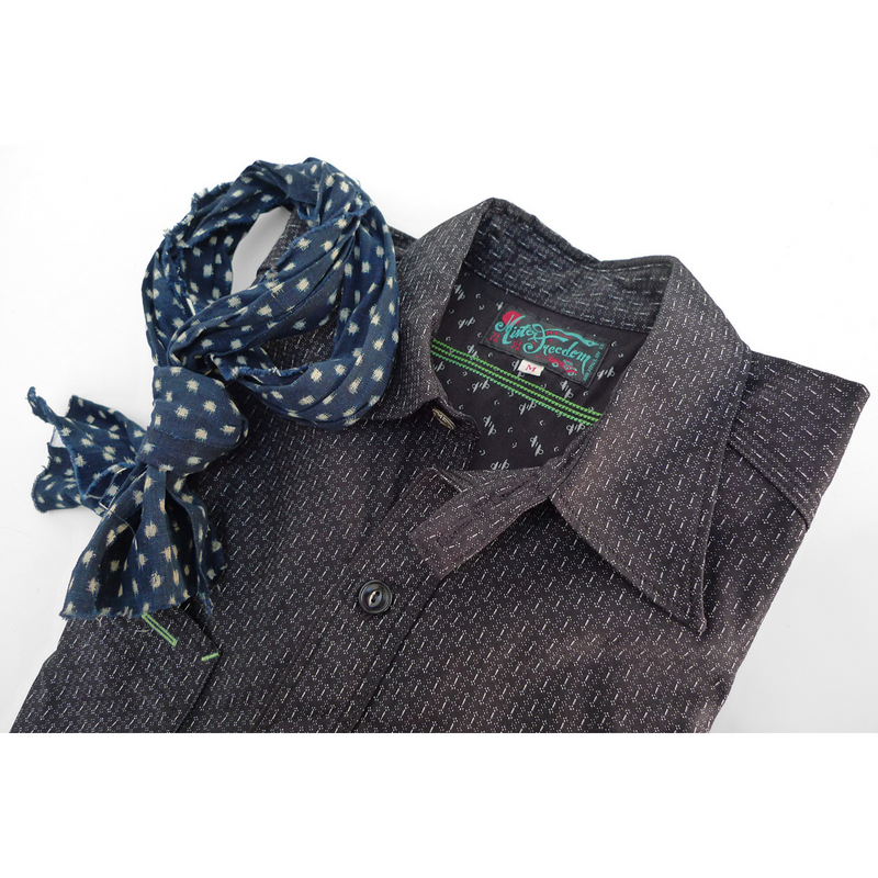 ケロッグ博士('94米) Nixon Shirt - Black Double Calico Twill | Mister Freedom®