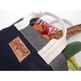 Mister Freedom shopping bag with leather patch