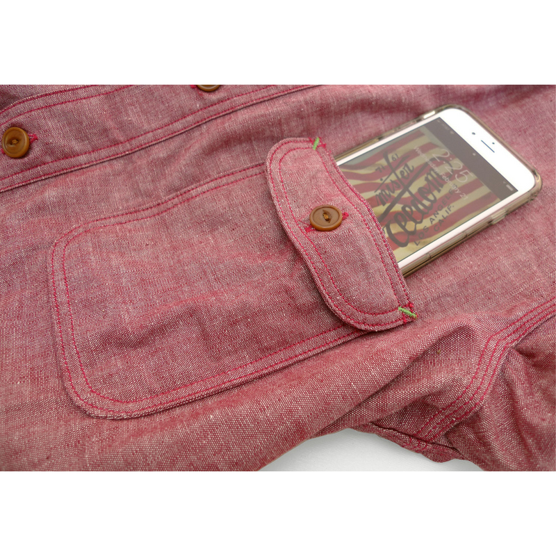 Nixon Shirt - Red Chambray | Mister Freedom® Nixon Shirt - Red Chambray | Mister Freedom®