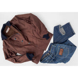 N-1H Deck Jacket Shell: Tight weave 14 Oz. “Jungle Cloth”, 100% cotton grosgrain, period mil-specs, original mfsc umber brown color, milled in Japan.