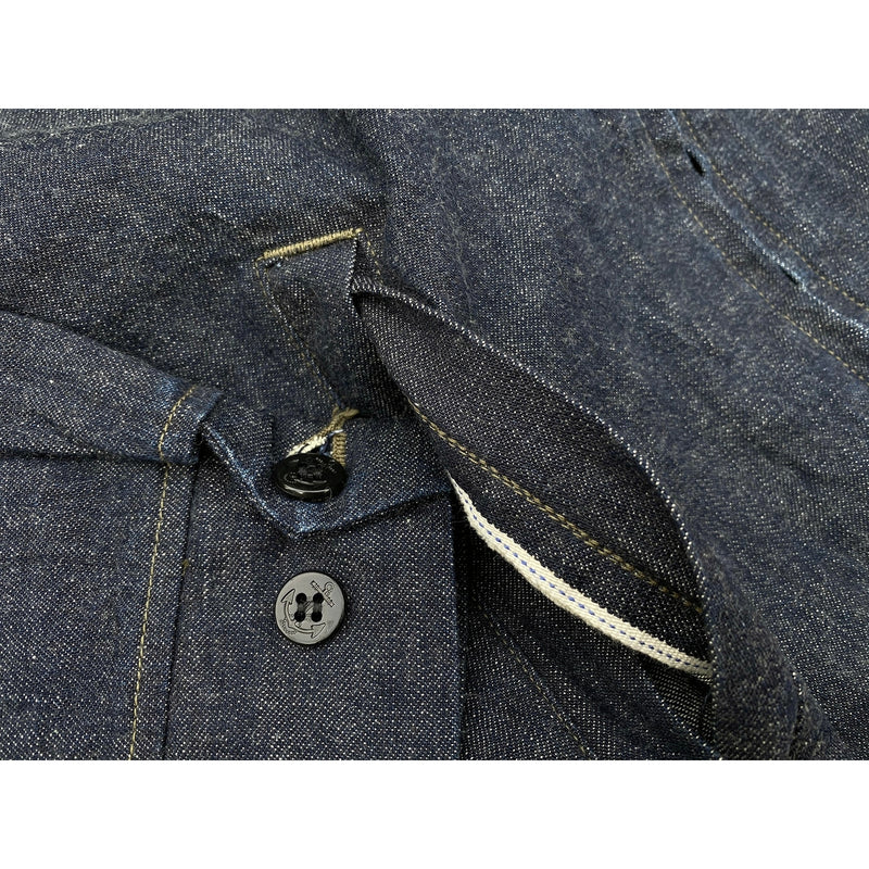 Mister Freedom® ADVISOR Jacket is  inspired by a 1960s zipper jacket, and the US military tradition of local-made custom garments. Made in Japan from “Army” 2×1 selvedge indigo denim twill.