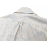 Mister Freedom® Aristocrat Shirt: Rear panel shirring with rounded piecing patch