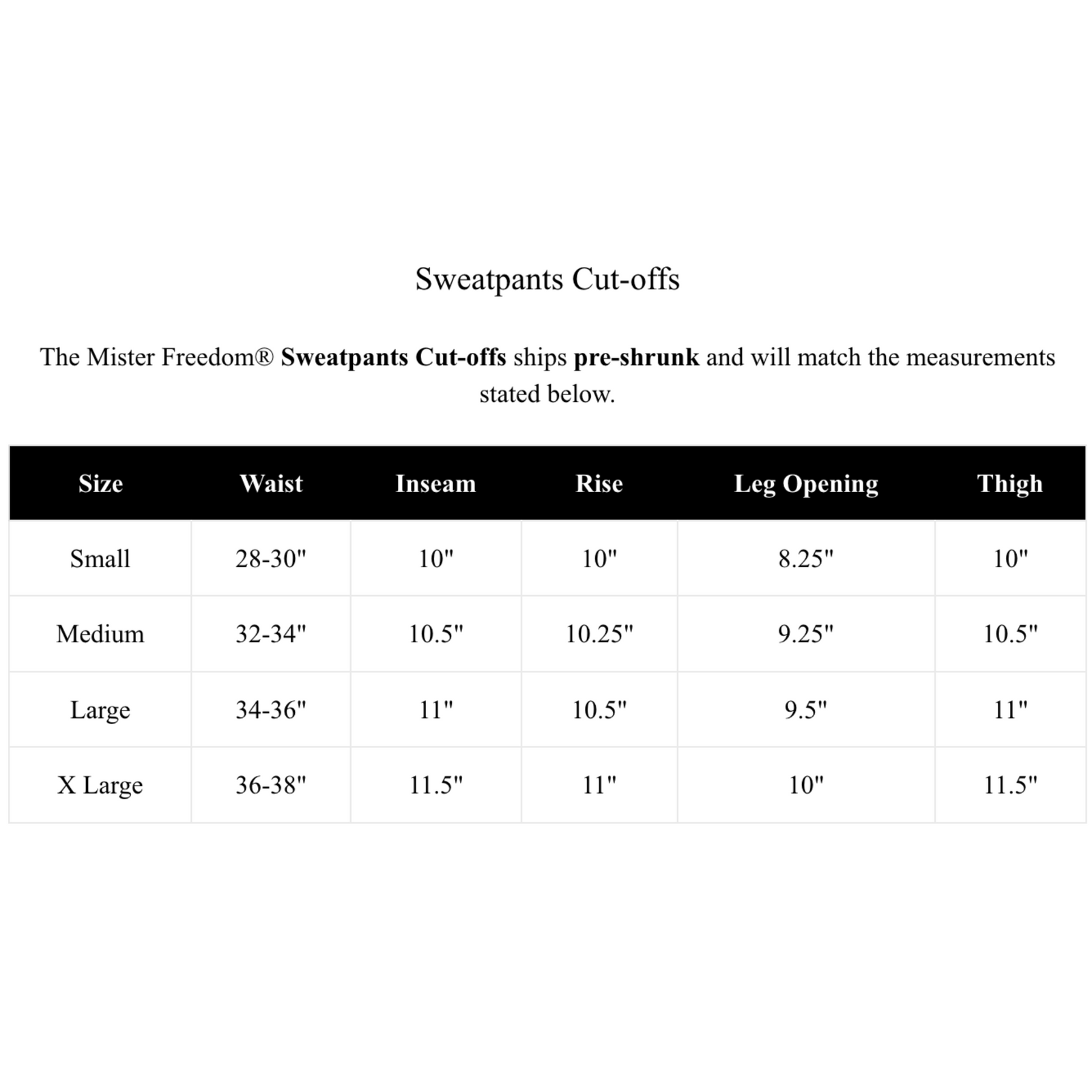 SWEATPANTS CUT-OFFS - Black | Mister Freedom®