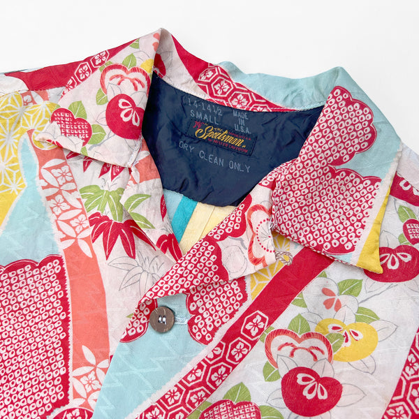 Mister Freedom Camp collar shirt new old stock Japanese kimono fabric