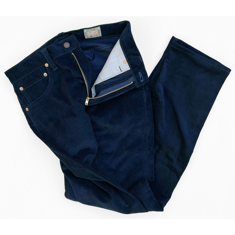 Navy Blue Mens Corduroy Pants Limited Edition Dark Blue Corduroy
