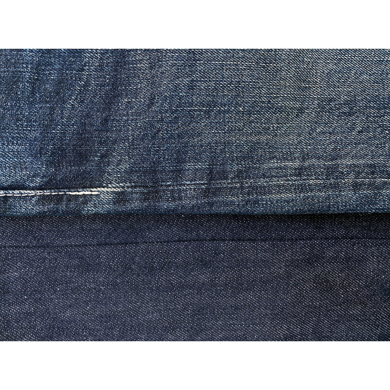 Denim train track fading. Denim milled in Japan.