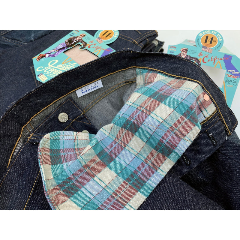 Pocket Bags: Vintage NOS woven plaid fabric, turquoise/green/red dominant, 100% cotton.