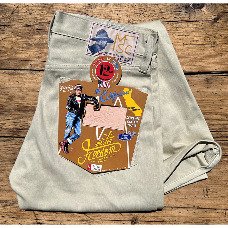 Californian Lot674 - Wheat Sateen | Mister Freedom® Californian Lot674 - Wheat Sateen | Mister Freedom®