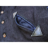 Mister Freedom Campus Midnight Denim Jacket - Slash pockets with leather arrow stops