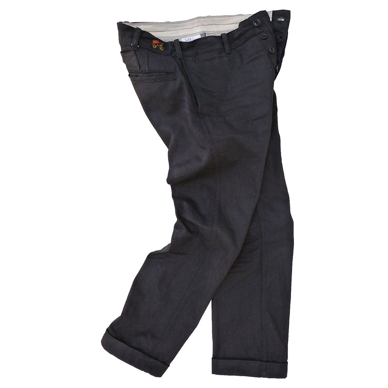 Continental Trousers - JC Black Coated Denim