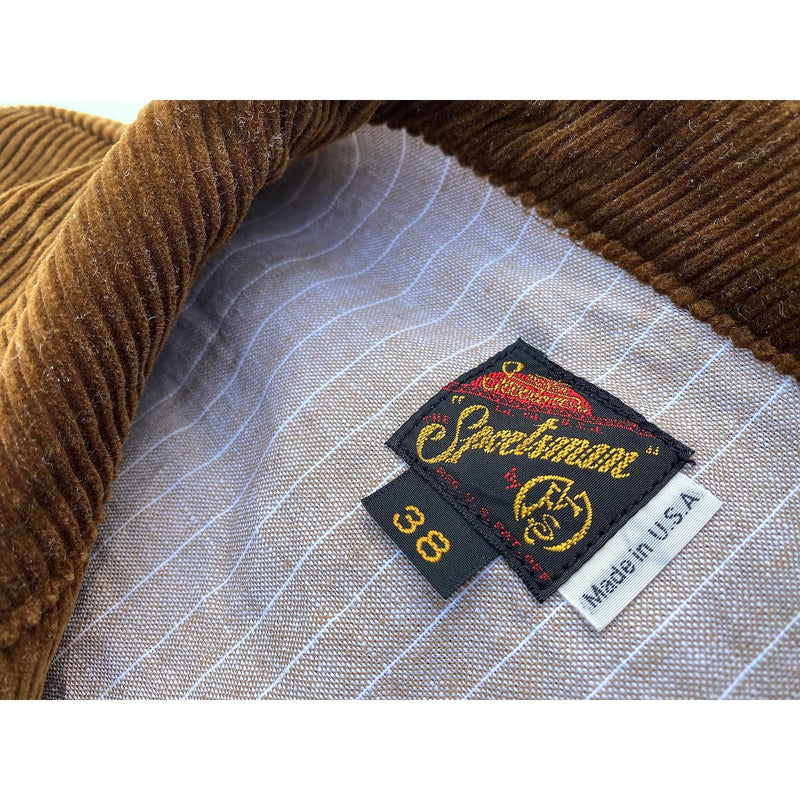 Continental Sportcoat "Rive Gauche" Corduroy Original “The SPORTSMAN” woven rayon label