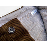 Continental Trousers Corozo wood fly and waist buttons and NOS Oatmeal chambray interior