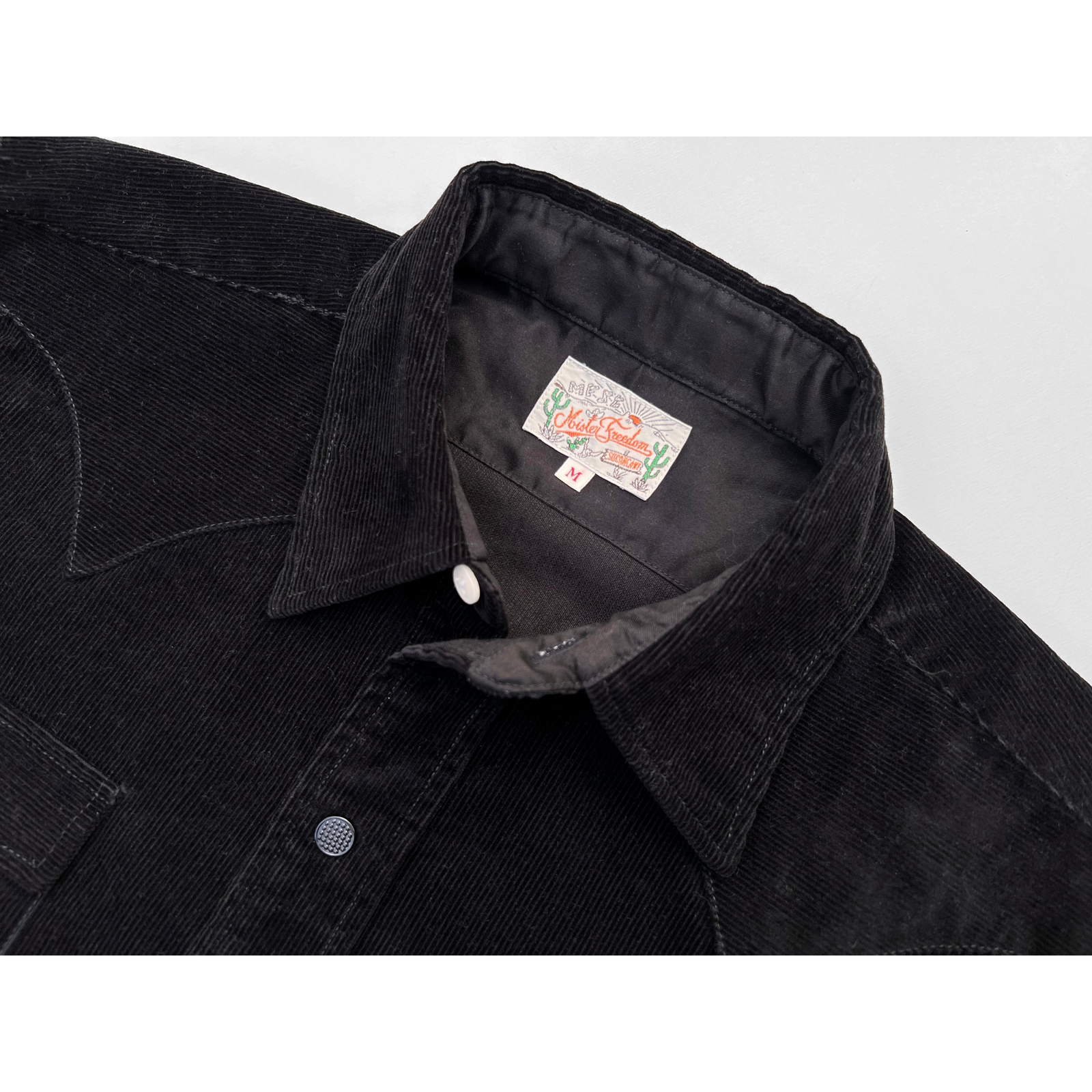 KAPITAL Shirt (Long Sleeve) 8Oz Black Denim Western Shirt