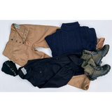 Utility Trousers, Crackerjack CPO Shirt, Mariner Sweater and Vietnam War jungle boots