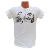 Mister Freedom® SHOP TEE "Gypsy Blues" White, hand screen-printed with vintage-inspired original graphics on tubular knit jersey STANLEY T-shirts, made in USA