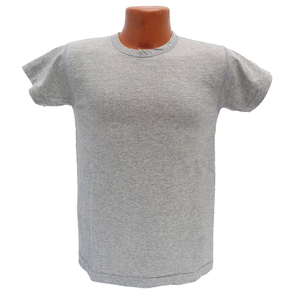 Mister Freedom® SKIVVY T-shirt HEATHER GREY, vintage inspired tubular knit jersey tee, available in Small, Medium, Large, X-Large, made in USA
