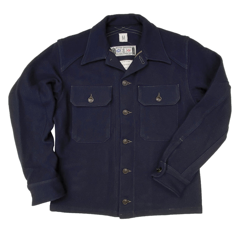 Mister Freedom® MF51 Field Shirt, melton wool. mfsc FW2020 “WATERFRONT SURPLUS”, SURPLUS catalog. Made in Japan.