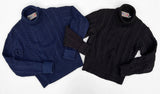 Mister Freedom® FW22 Mariner Sweater Roll-Neck in Black and indigo cotton cable knit