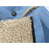 Ice-Blu and Faux shearling fur body lining attached at hem