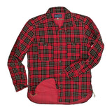 Nixon Shirt - Red Printed Plaid Corduroy