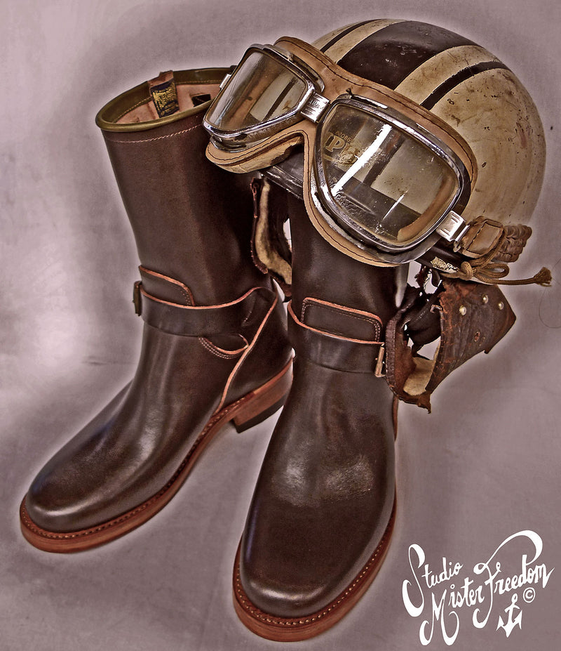 Road Champ - Brown Leather Boots – Mister Freedom®