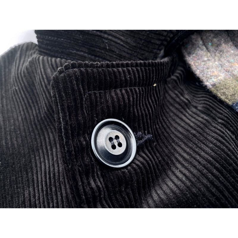 Roamer Car Coat button close up. 